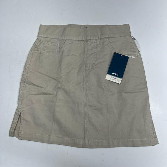 JAG Elastic Waist On The Go Skort W/ Pockets Women's Sz 2 Stone J3101TWL616