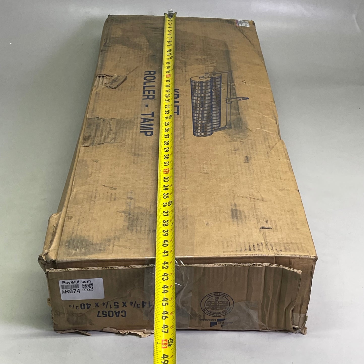 Z@ KRAFT TOOL CO. Double Concrete Roller Tamp 36" x 5" Rollers Steel CC952B