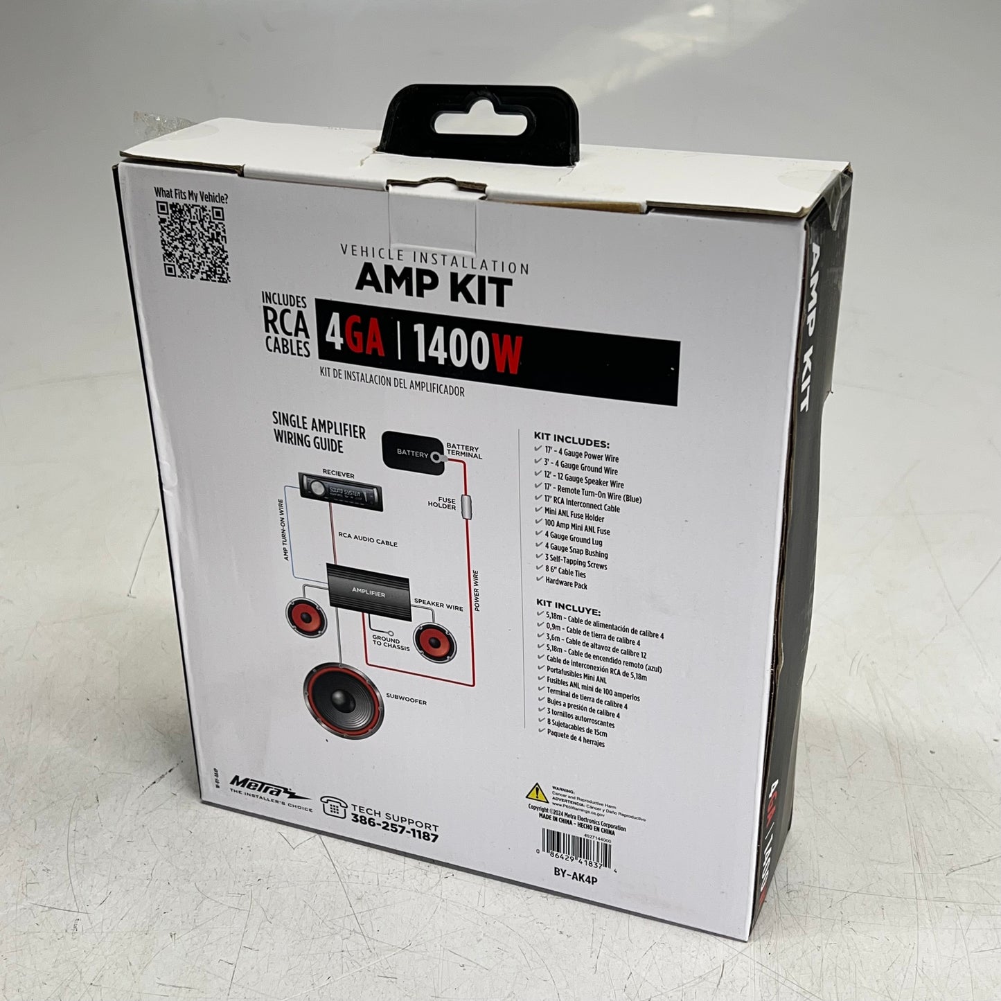 METRA Wire Installation Kit Rca Patch Cables 1400W Amplifier 4AWG BY-AK4P