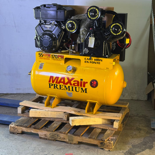MAXAIR Premium Truck Mount Air Compressor - 18 HP, 55 Gal, 170 PSI 18G55TRKE-H-MAP (New Other, Distressed Box)