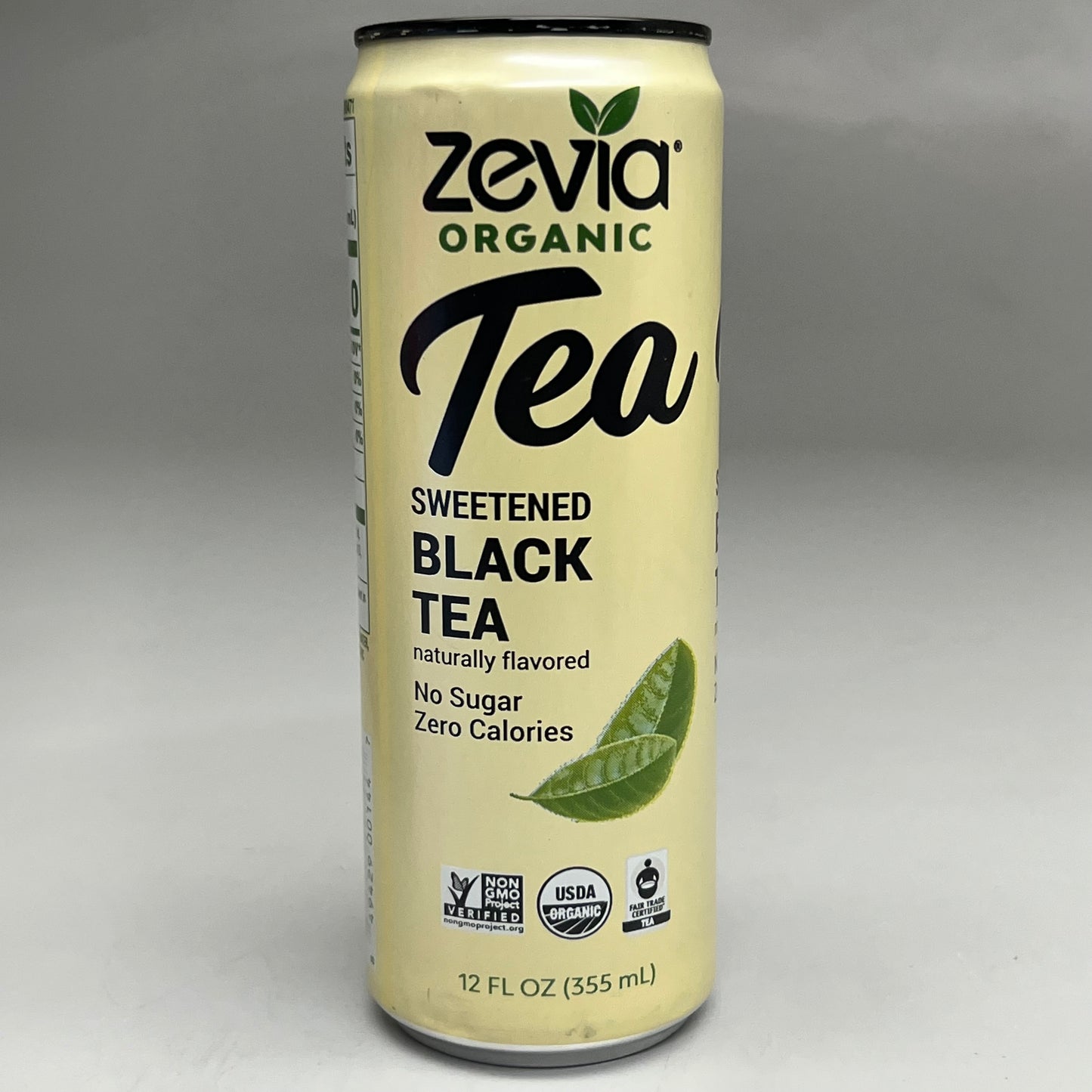 ZA@ ZEVIA 12PK! Organic Tea Sweetened Black Tea 12fl oz Naturally Flavored (02/24)