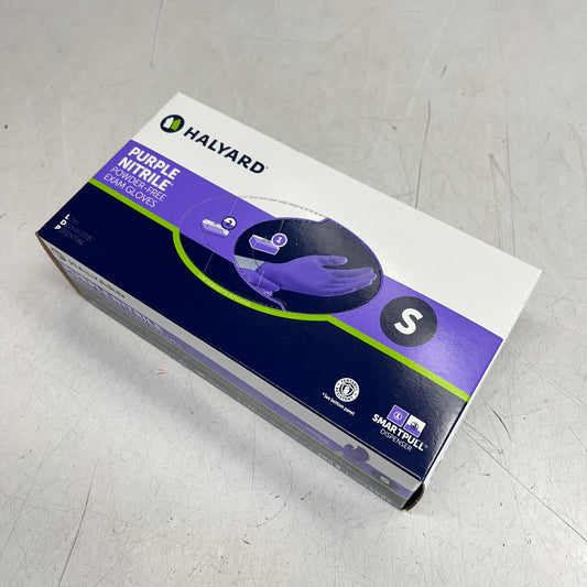 HALYARD (2 PACK, 100 EACH) Nitrile Exam Gloves Textured Fingertips Sz S 55081