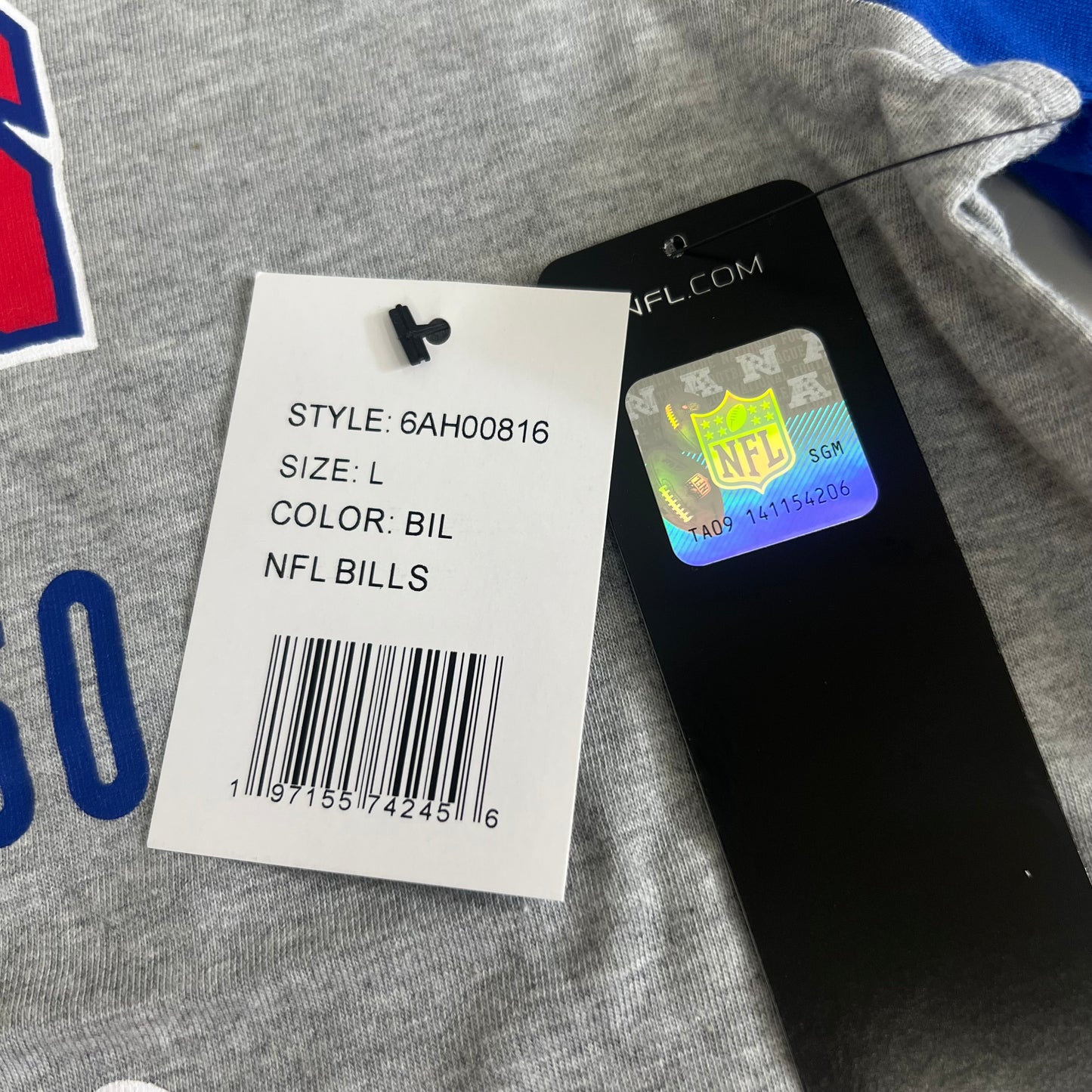 NFL G-lll Sport Bills Black Label T-shirt Men's Sz L Blue/Gray