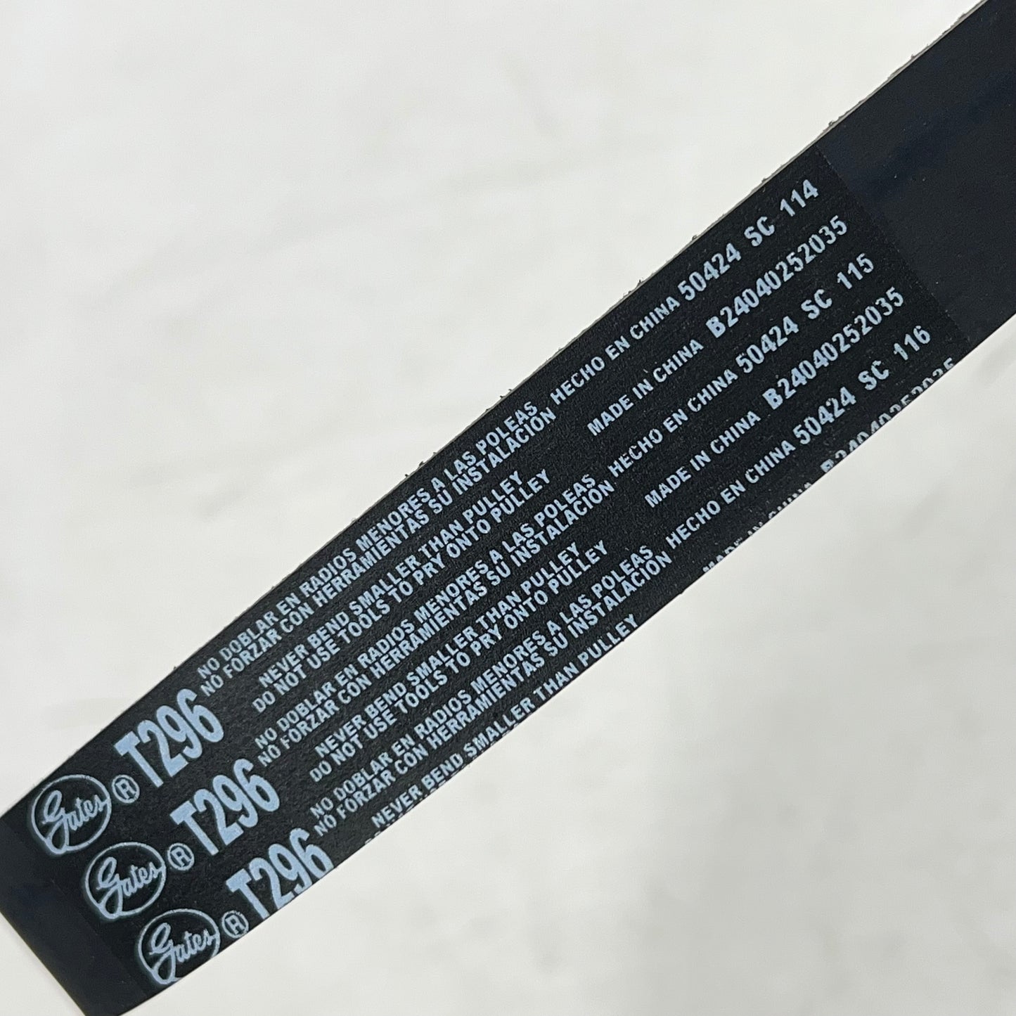 GATES Power Grip Timing Belt For Volkswagen Model Vehicles Black T296