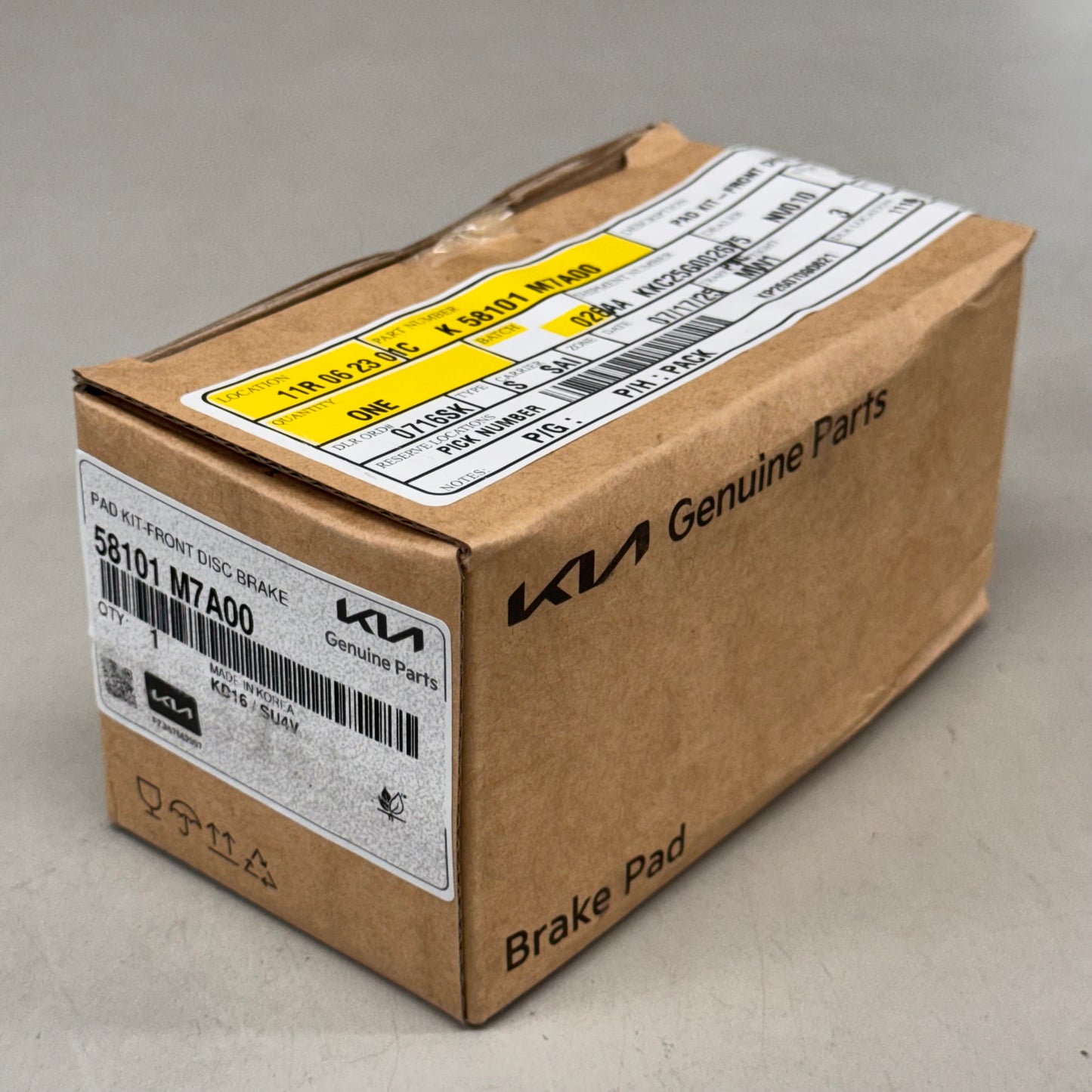 KIA Brake Pads Front -genuine Parts  2019-2024 Kia Forte 58101M7A00