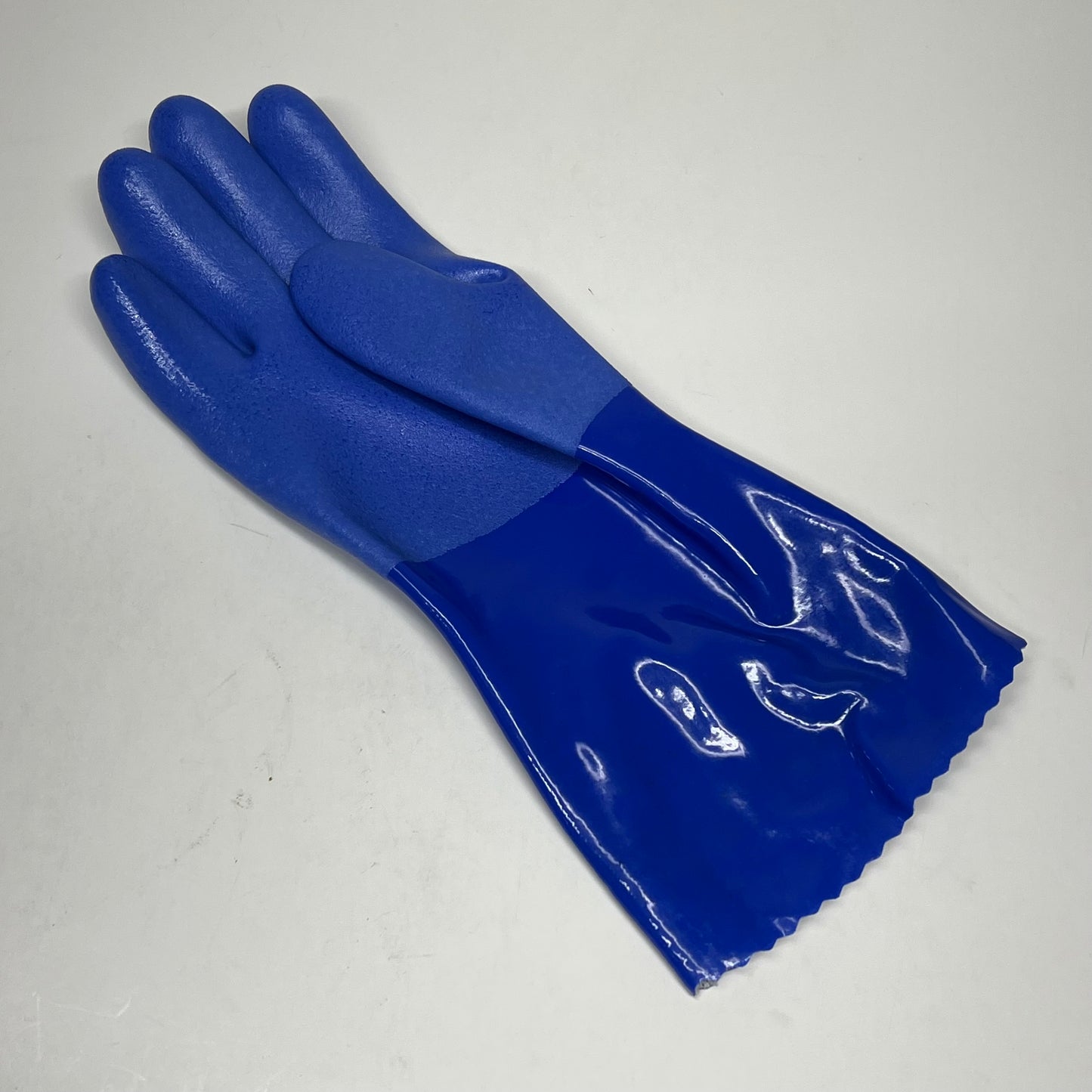SHOWA Atlas 660 Rough Finish Triple Dipped Pvc Coating Gloves Unisex Sz L Blue