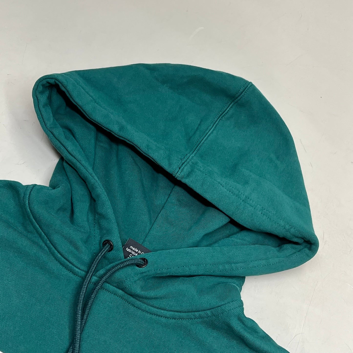 MONSTERCAT Hooded Drawstring Pull Over Sweatshirt Unisex Sz S Emerald Green