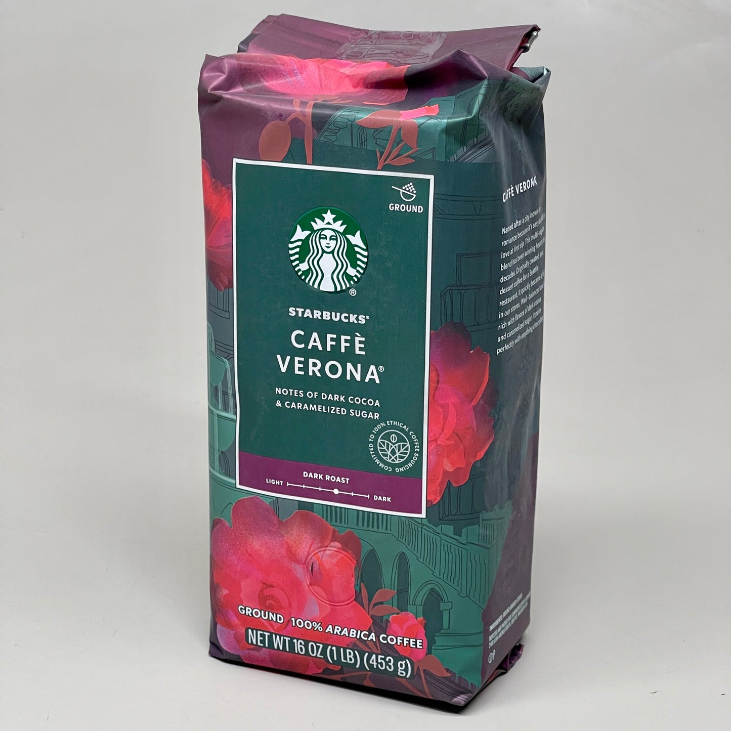 ZA@ STARBUCKS (6 PACK) Caffè Verona Dark Roast Ground Coffee 16 oz BB 03/24 A