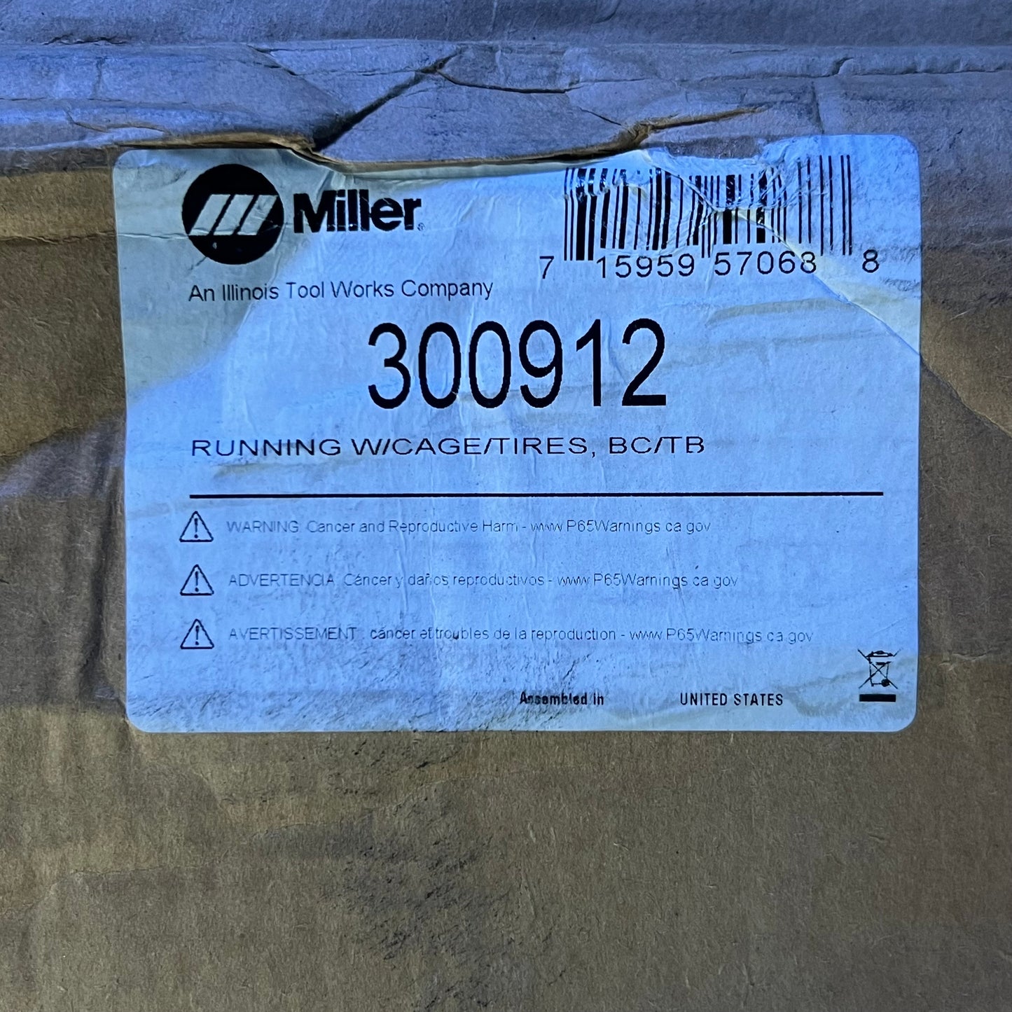 MILLER Off-Road Running Gear W/Protective Cage 300912 (New Other, Distressed Box)