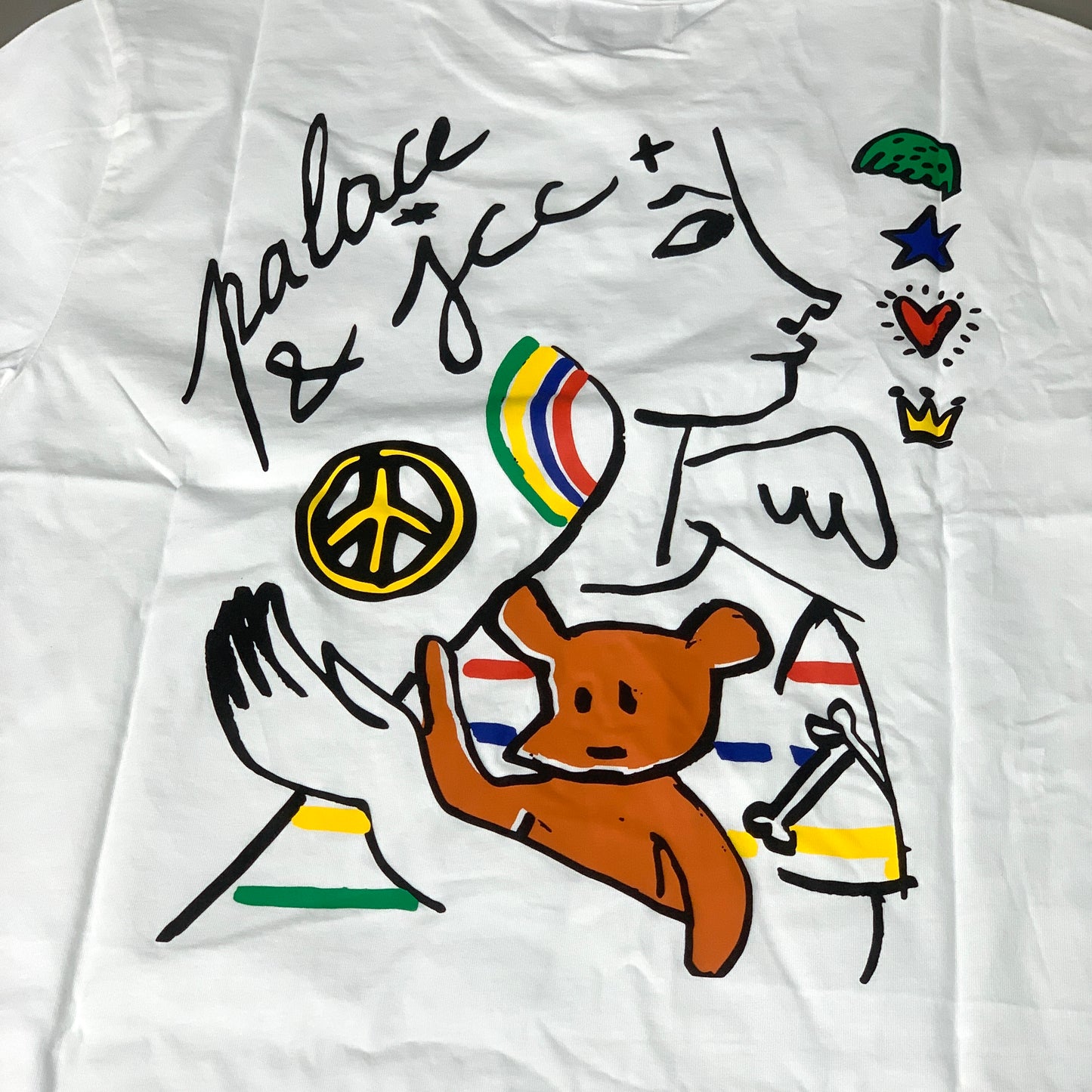 PALACE T-shirt Sz Medium White JCDC2