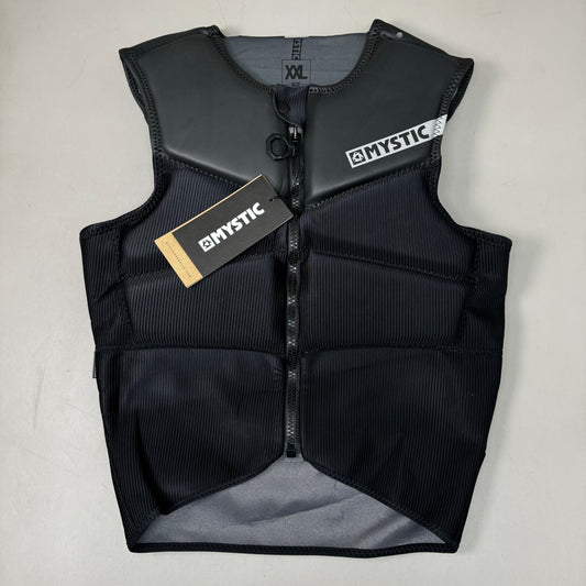 MYSTIC Block Impact Vest YKK Front-Zip & Clash Foam Sz 2XL Black 35005.200107