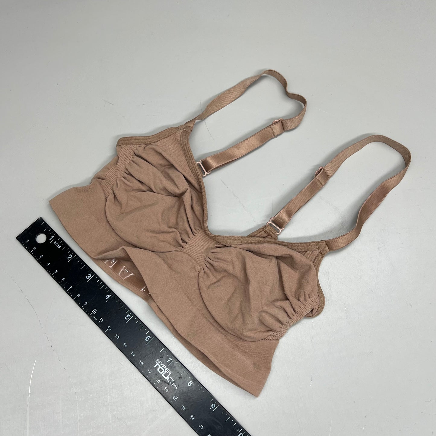 SKIMS Strong Support Seamless Bralette Pique Stitching Women's Sz L Sienna