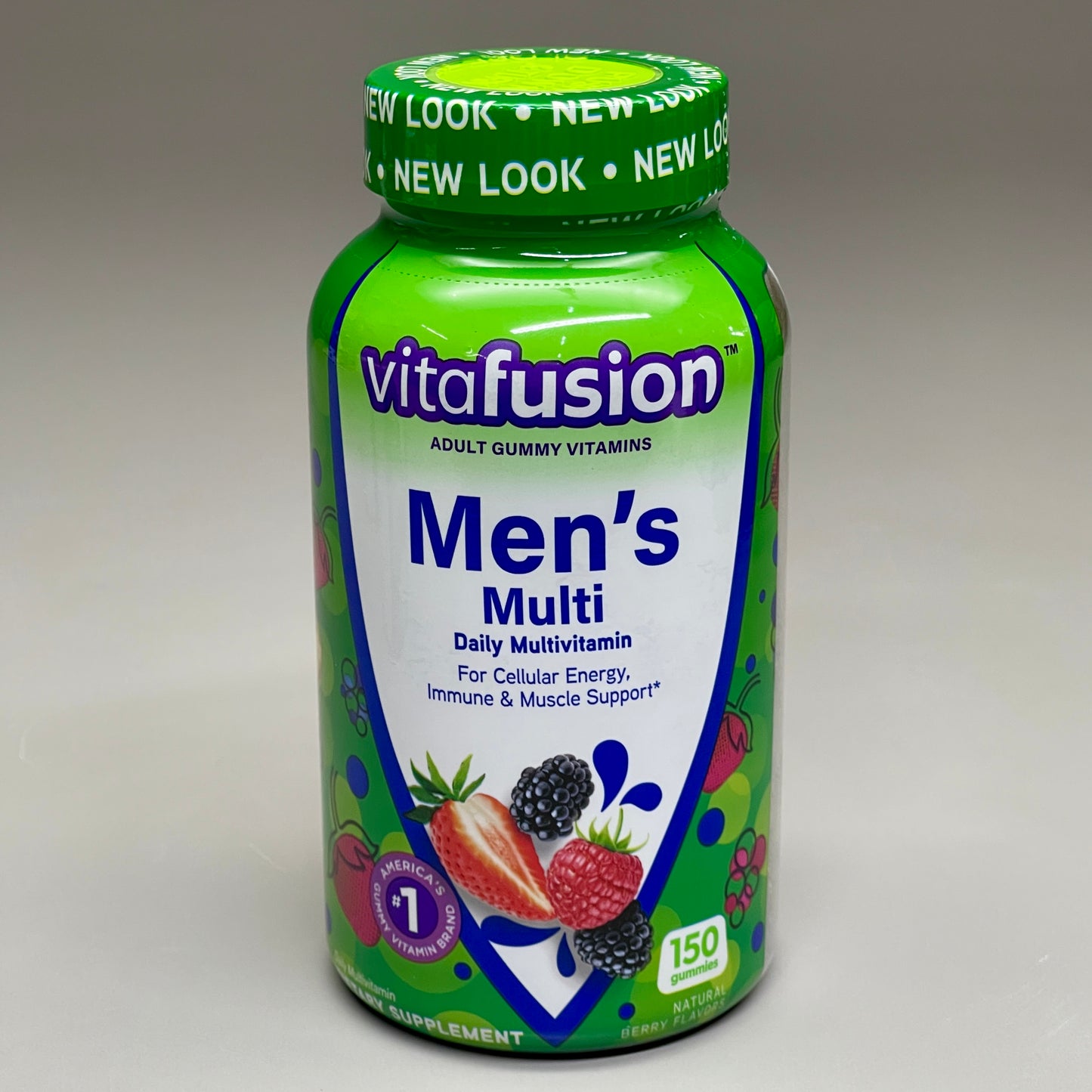 ZA@ VITAFUSION 3-PACK! Men's Daily Multi-Vitamin Gummies 150 Gummies BB 07/24