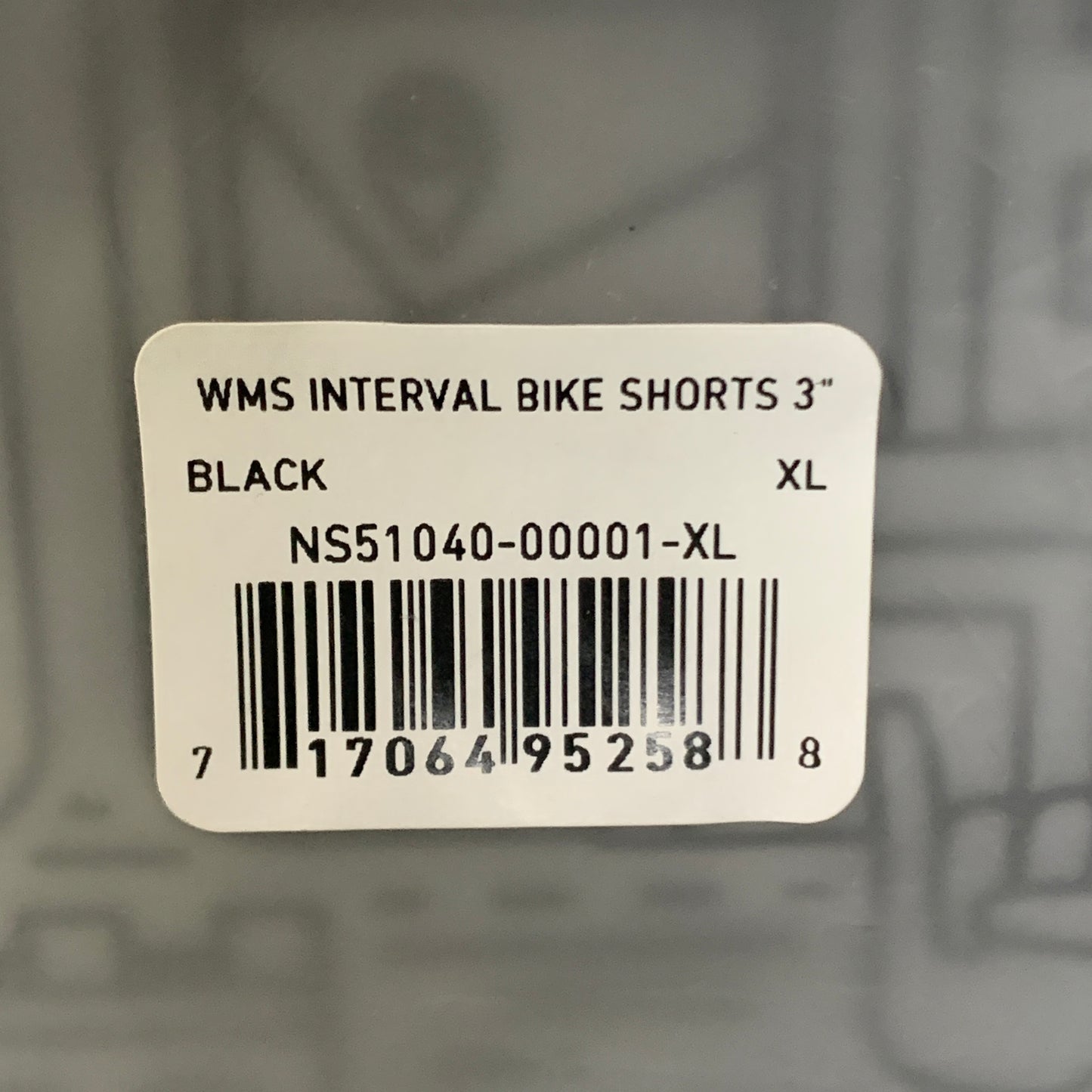NATHAN Interval 3" Inseam Bike Short Women's Black Size XL NS51040-00001-XL