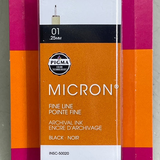 SAKURA (6-PACK) Pigma Micron Pens 0.25mm Black 50020