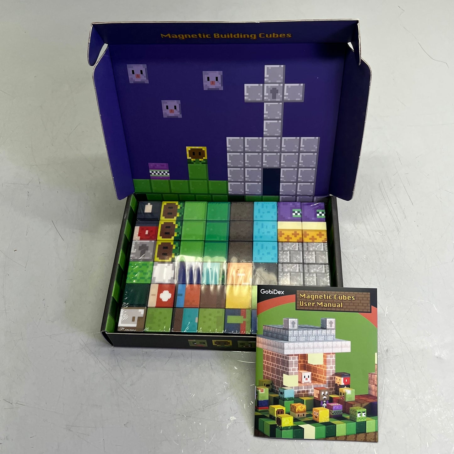 GOBIDEX Magnetic Building Cubes MagWonder World Primary Pack 48 Pcs GD01