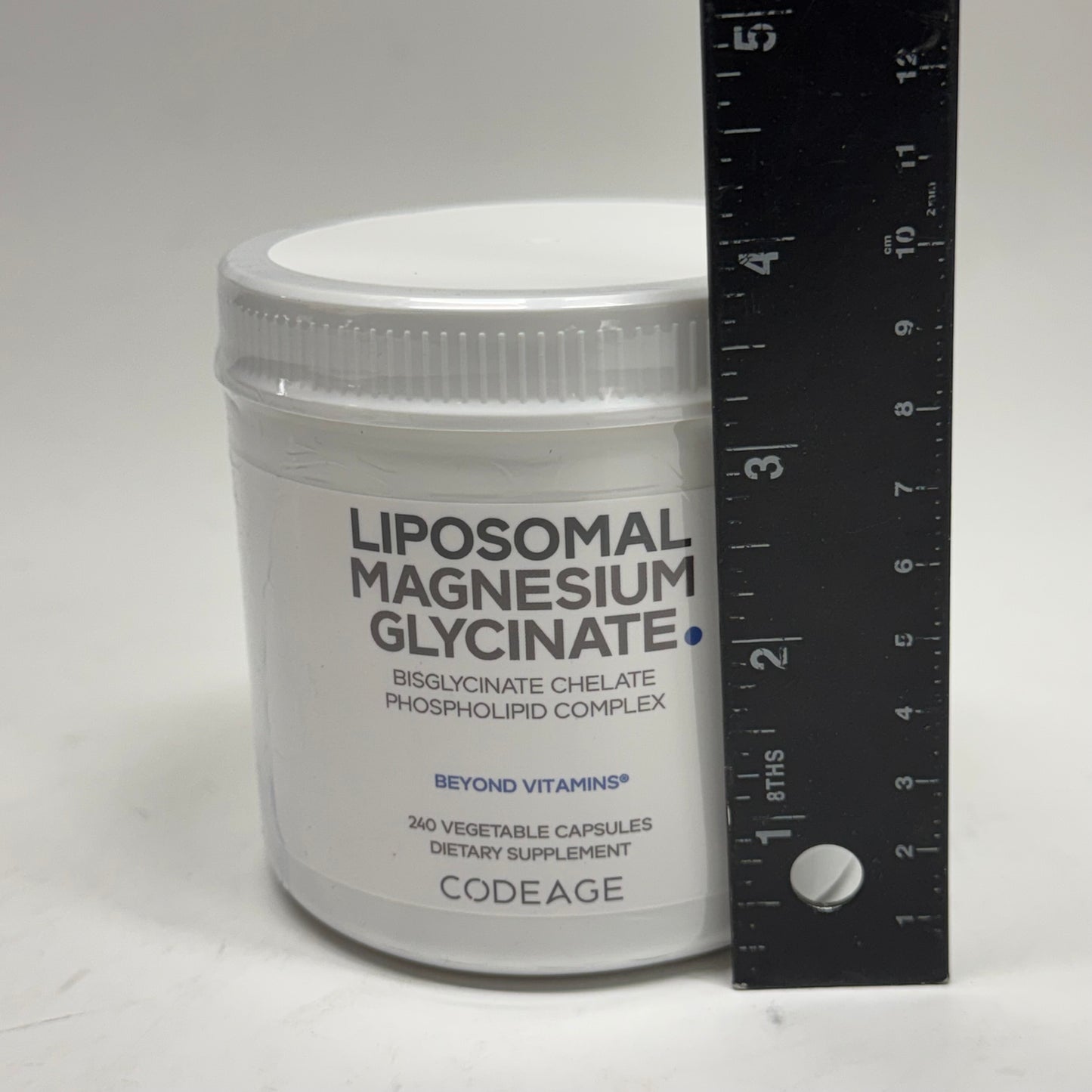CODEAGE (240 Vegetable Capsules) Liposomal Magnesium Glycinate - Bisglycinate Chelate & Phospholipid Complex BB 11/28