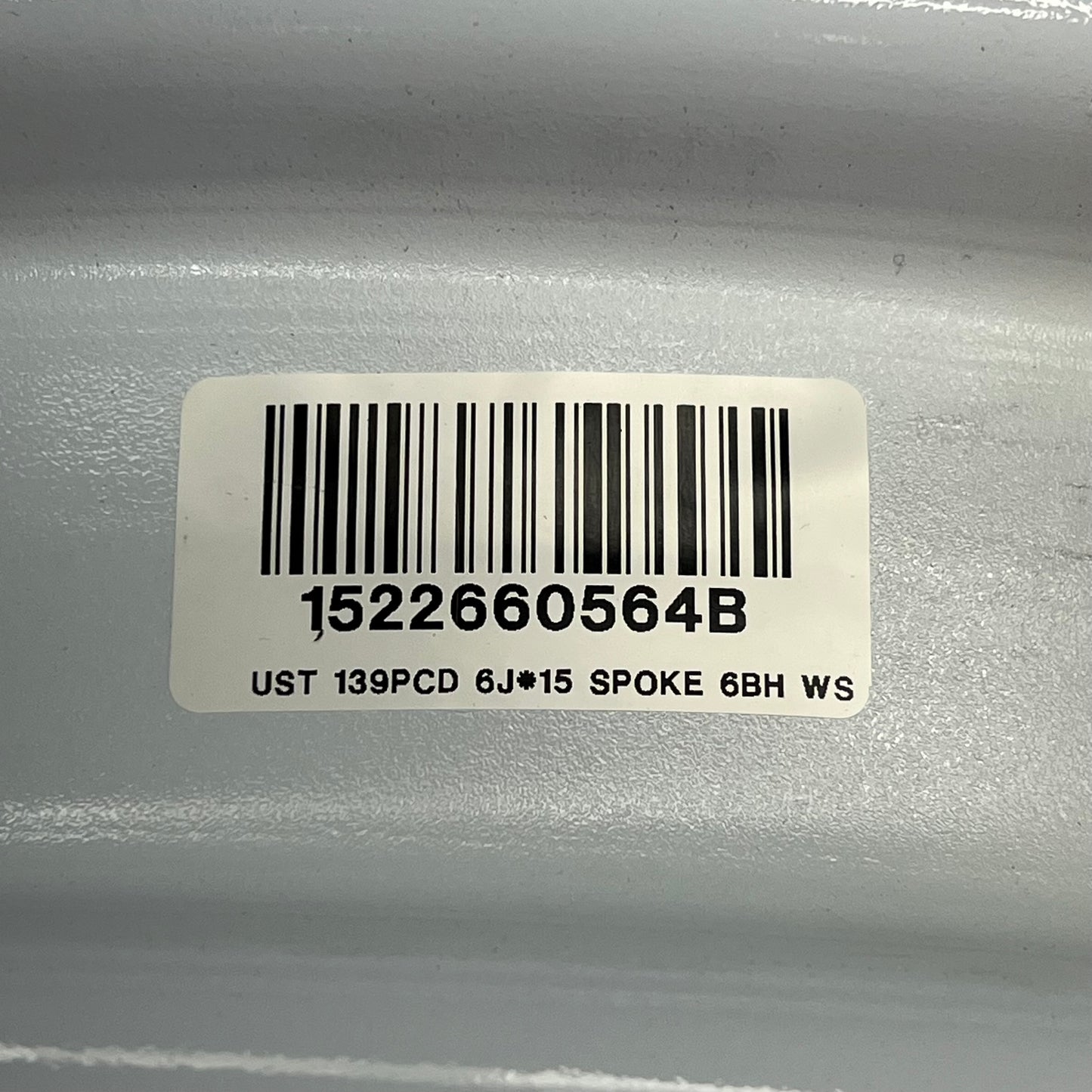 CARLISLE  8-Spoke Trailer Wheel 15 X 6 White W/ Red & Blue Stripe 1522660564B