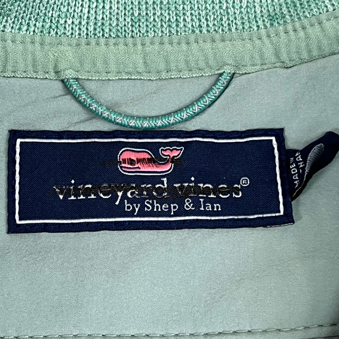 VINEYARD VINES Martha's Vineyard Men's Teal Green Half Zip Pullover Sz-S