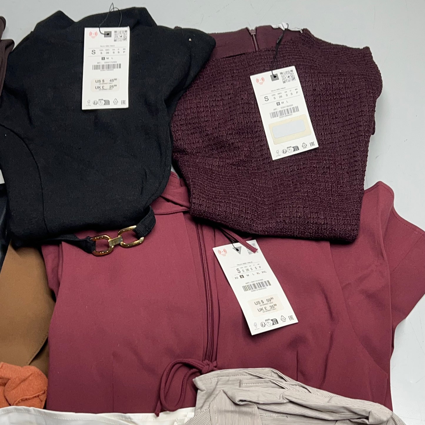 ZA@ ZARA Lot of Assorted Clothing Blazer, Blouses & Dresses Women's Sz S & M