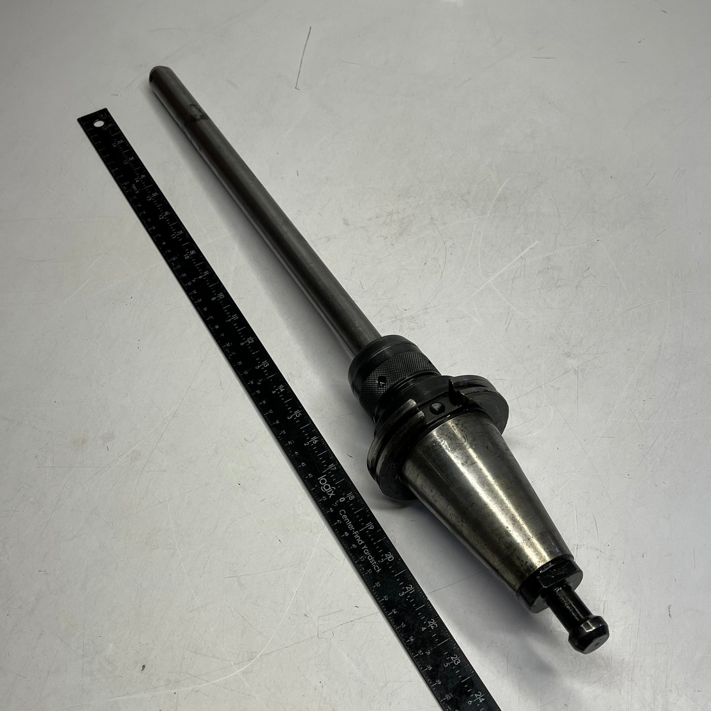 CNC Machine Tool Holder Collet Chuck W/ Attachment ~ 1" Hole Dia (Used)