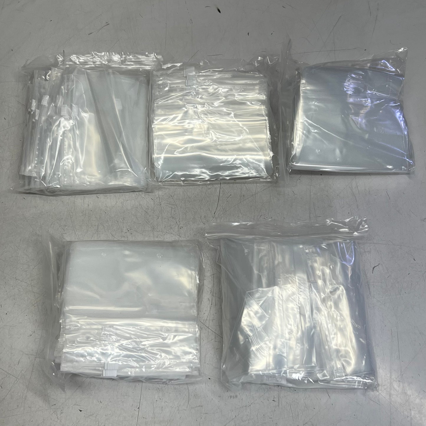 ZA@ INDUSTRIAL (250 PACK) Slider Top Bags 6" x 6" Clear 2000366 A