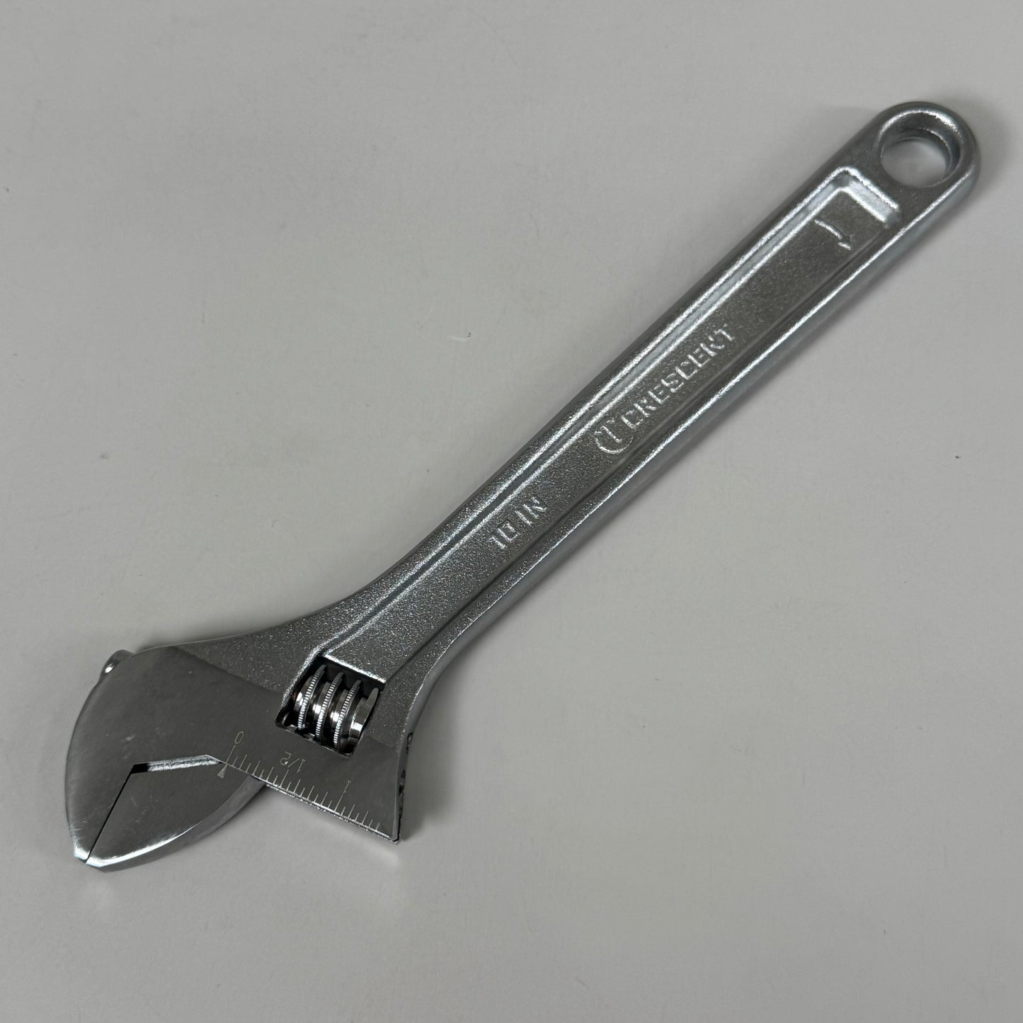 CRESCENT Chrome Plated Adjustable Wrench Plain Handle Alloy Steel 10" AC210BK