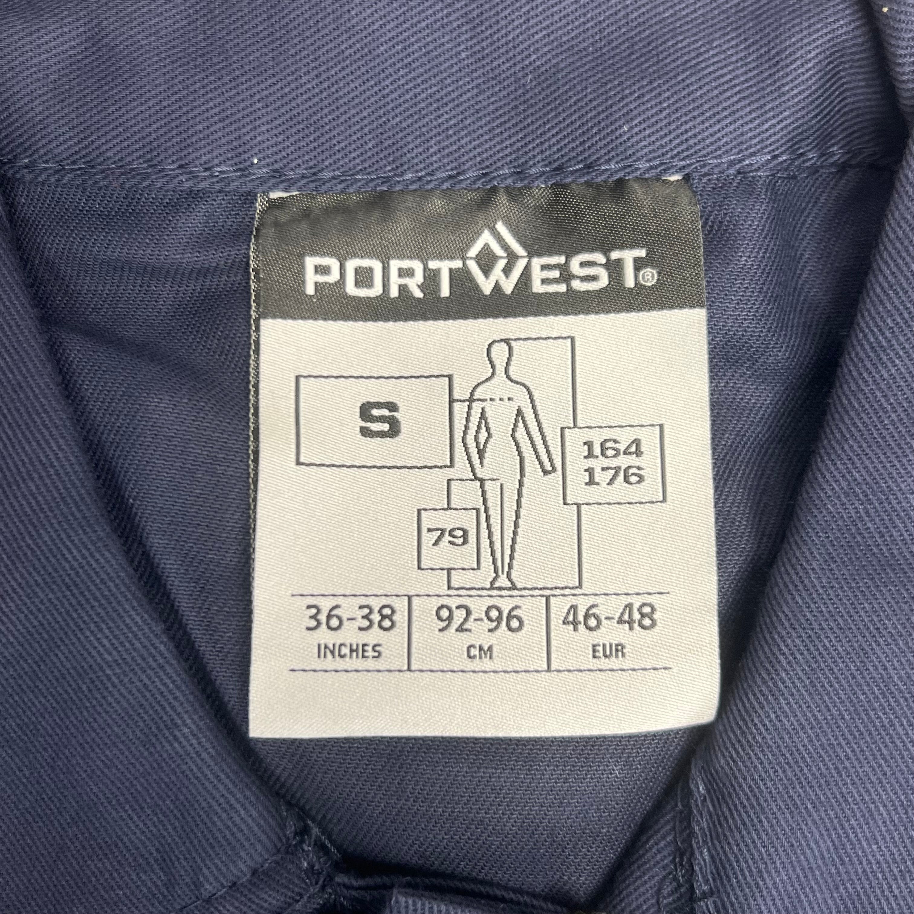 PORTWEST Bizflame 88/12 Classic FR Coveralls Sz Small, Navy UFR87