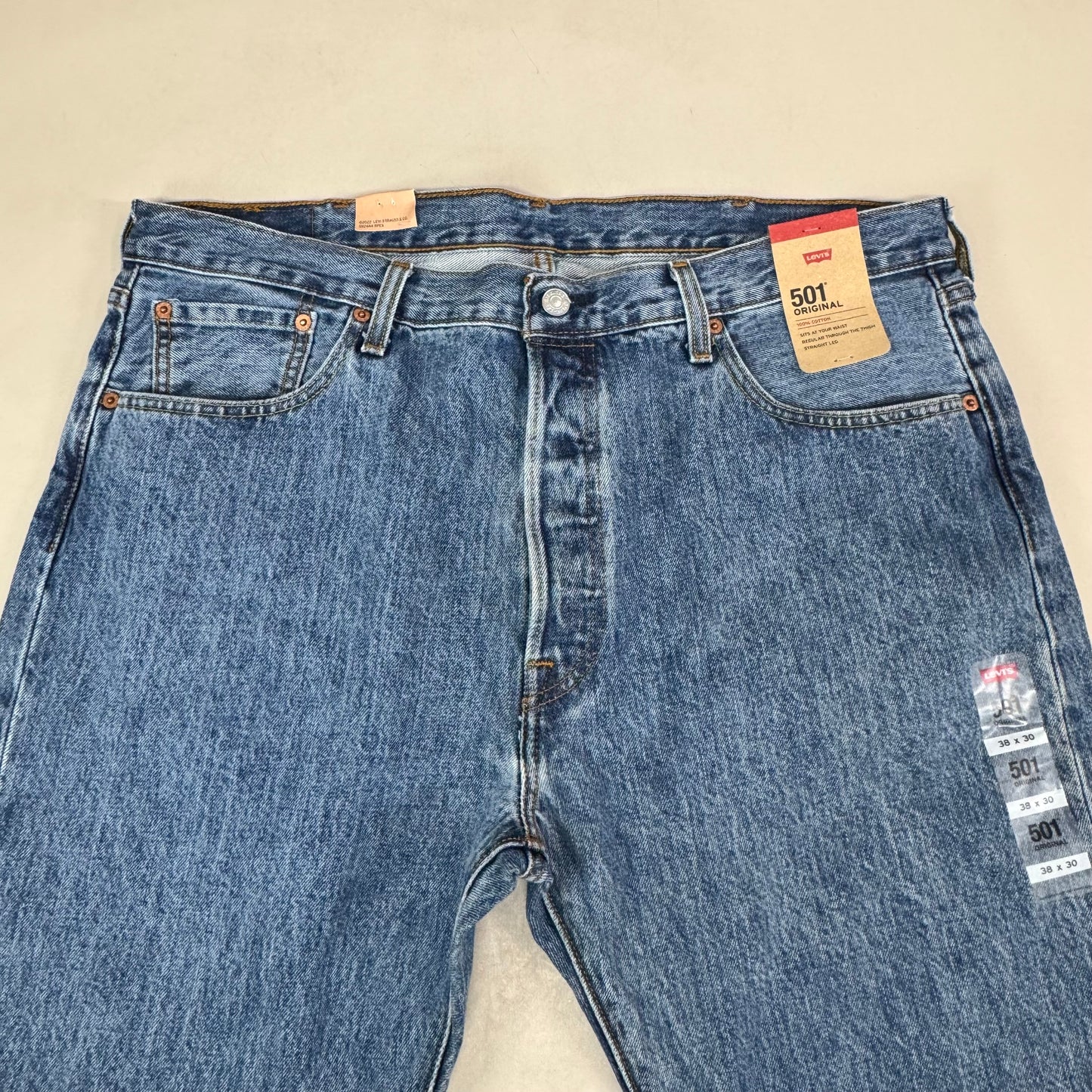 LEVIS 501 Orignial Fit Jeans Men's Sz 38 X 30 Medium Stonewash S112602 RPMX