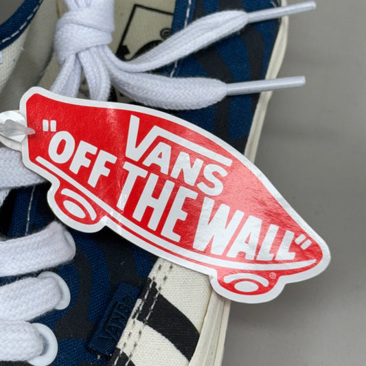 VANS Animal Classic Zebra Slip-On Sneakers Women's Sz 5.0 Men's 3.5 Blue/Black