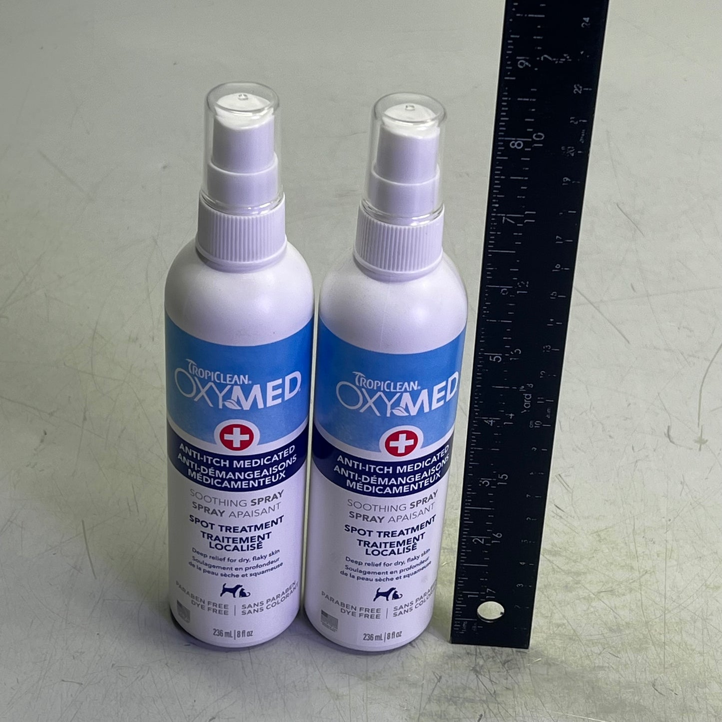 TROPICLEAN (2 PACK) Oxymed Anti-Itch Medicated Soothing Spray 8 fl oz