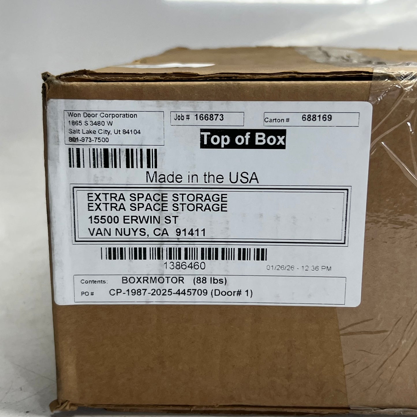 WON-DOOR Universal Closing System Subassembly PMD125 Pocket Motor Drive 24V 016153