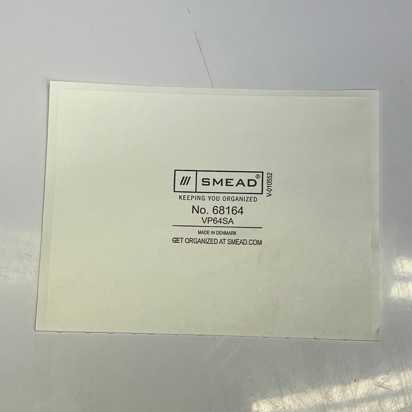 SMEAD (100 PACK) Self-Adhesive Poly Document Pockets 6 1/4" x 4 9/16" Clear