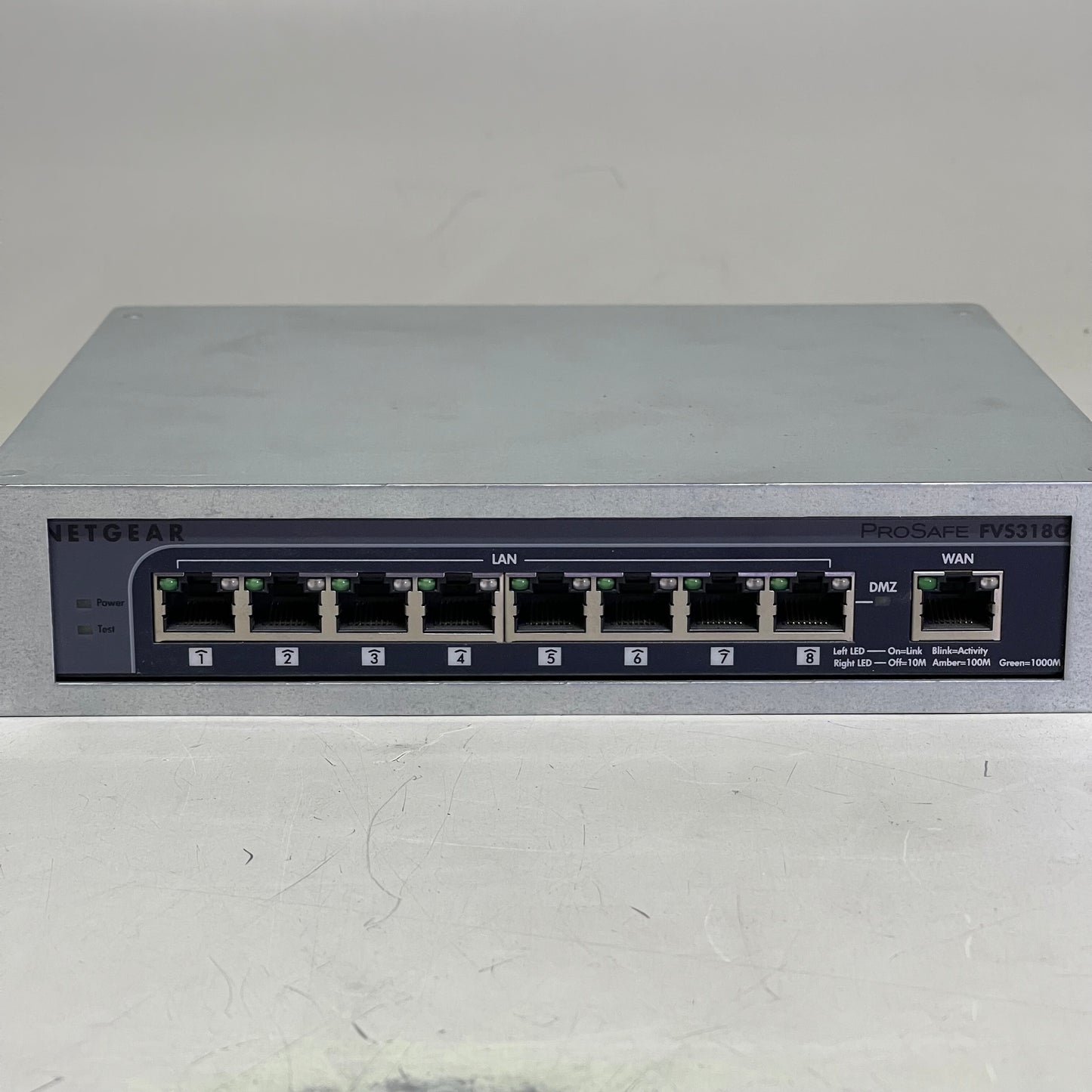 NETGEAR ProSAFE 8 Port Gigabit VPN Firewall FV318G (Used, Working)