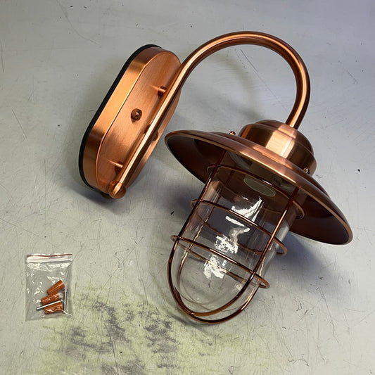 AQ LIGHTING Indoor/Outdoor LED Entry Wall Sconce 4.5W  Shiny Copper HL346A-CP
