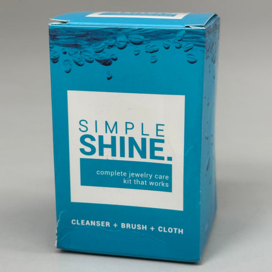 ZA@ SIMPLE SHINE Gentle Jewelry Care Kit w/ 100% Brush & Cloth Blue X002VXCEMH B