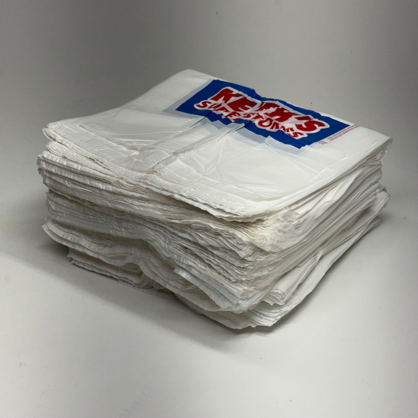 ZA@ KEITH'S SUPERSTORE (1000 Bags) Grocery Bags, White (New Other, Distressed Box)