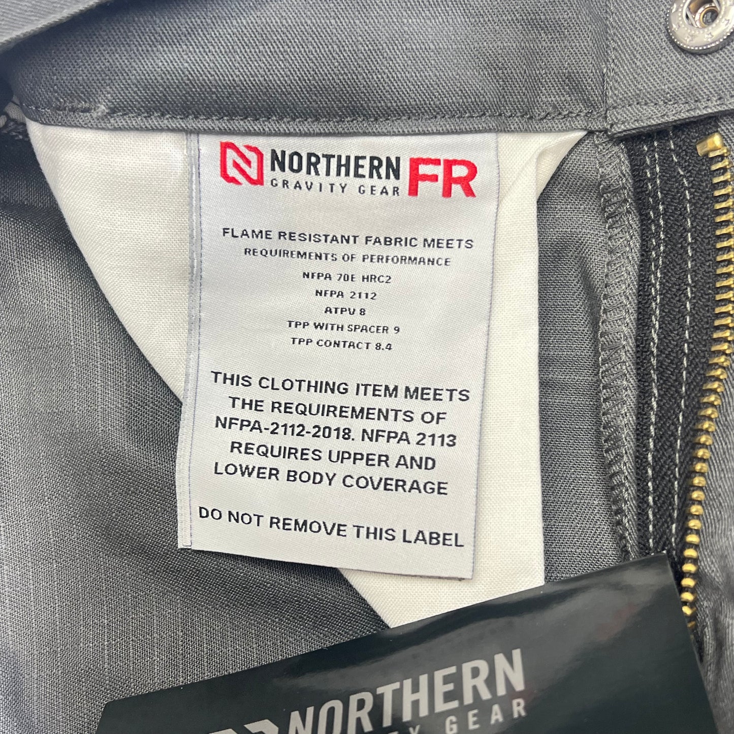 NORTHERN GRAVITY GEAR Cargo Reflective Pants Flame Resistant Boy's Sz 2x32 Grey