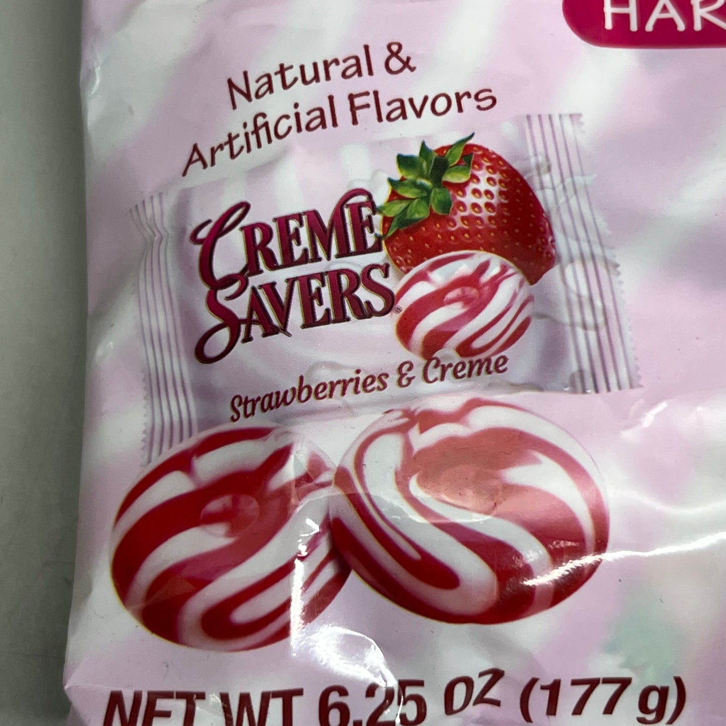 ZA@ ICONIC CANDY (12 PACK) Hard Candy Savers Strawberries & Creme 6.25 oz BB 03/28 (New Other, Distressed Box)