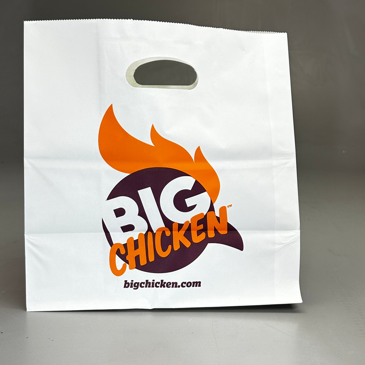 BIG CHICKEN Shopping Bags 11" x 6" x 11" White