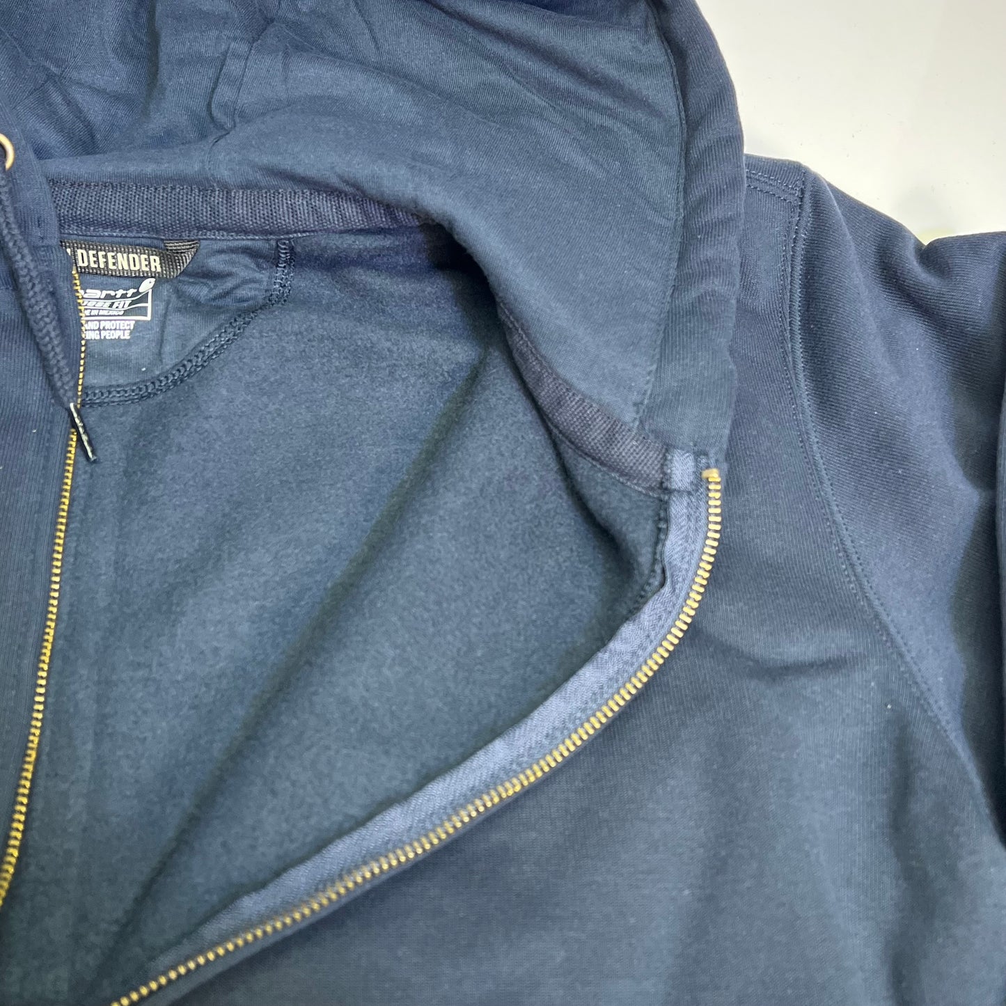 CARHARTT Rain Defender Paxton Full-Zip Sweatshirt Men's Sz XL Navy Blue TS0614