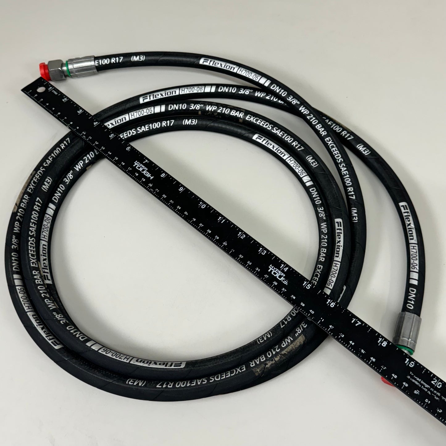 FLEXION Hydraulic Hose WP 210 BAR DN10 SAE100 R17 3/8" 1 ft H700-06