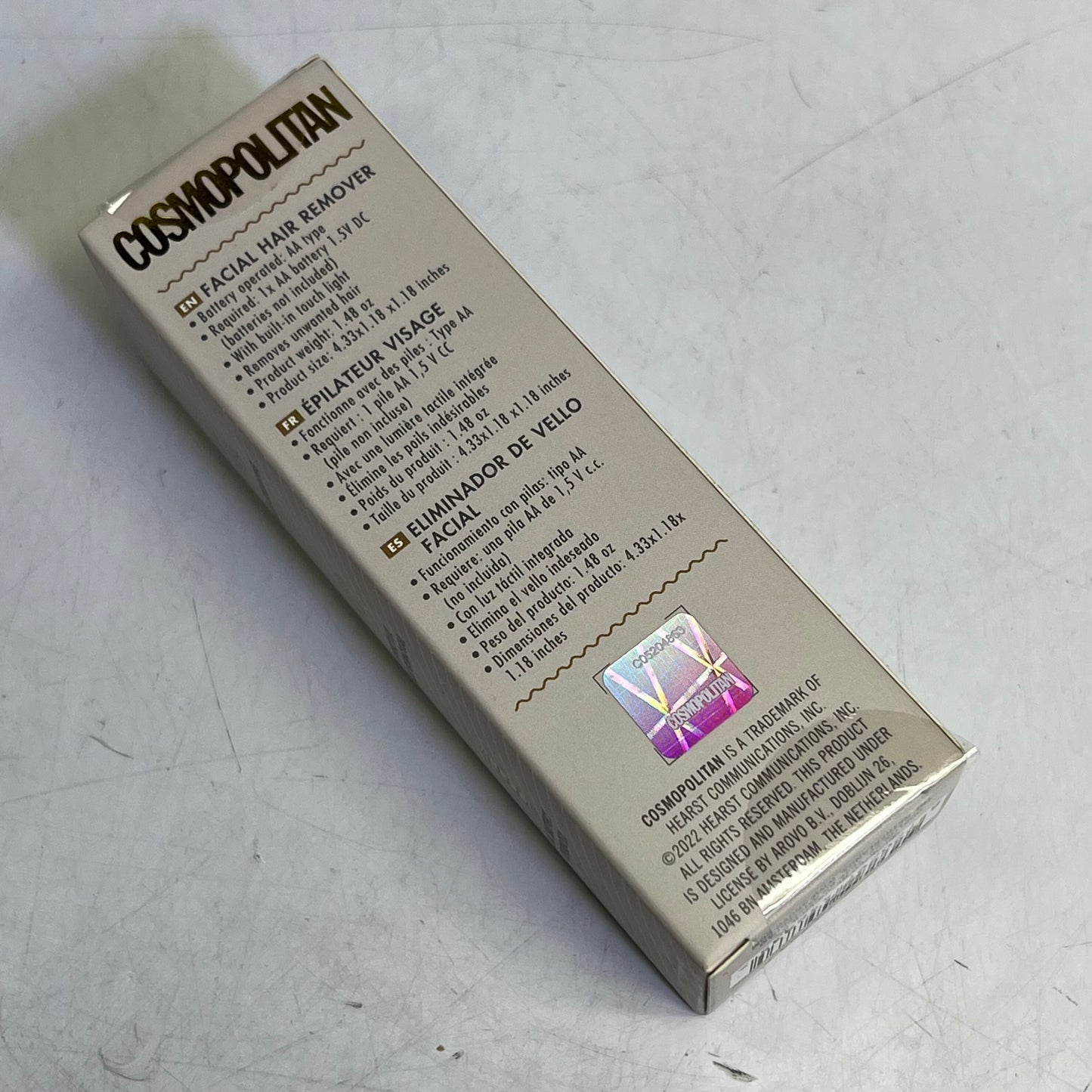 COSMOPOLITAN Battery Operate Facial Hair Remover For Women Black/Gold 2021-7281