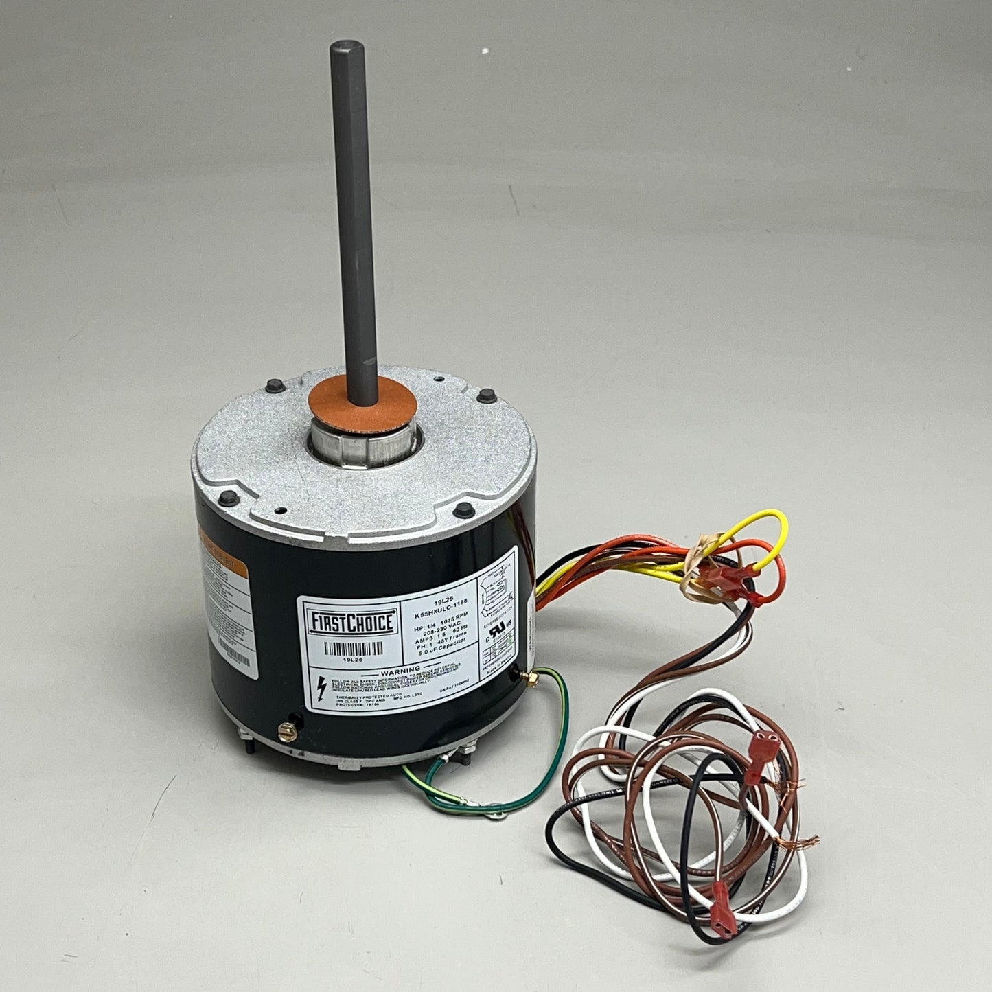 LENNOX First Choice Condenser Fan Motor for HVAC 1/2" Shaft Black 19L26