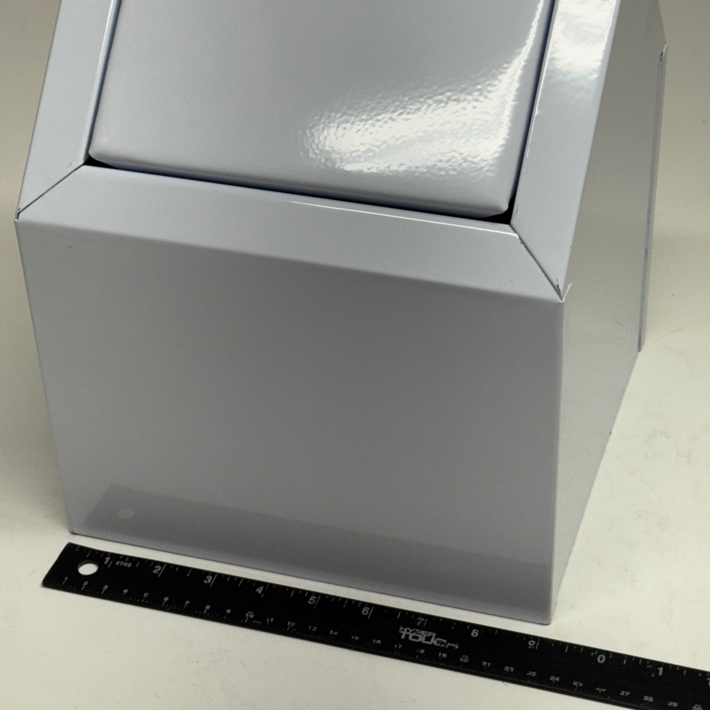 HOSPECO Double Entry Swing Door Waste Receptacle Sz 9"W x 9"L x 12"H, White 2201