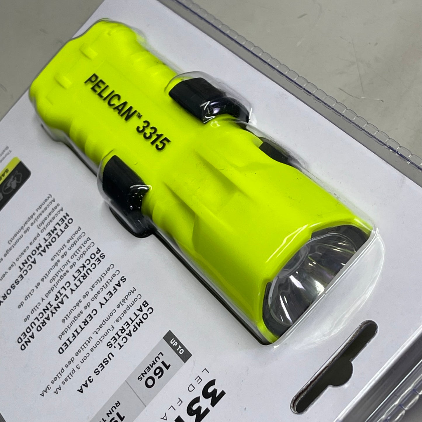 PELICAN 3315 LED Waterproof Flashlight 19-hour Neon Yellow ‎033150-0103-245