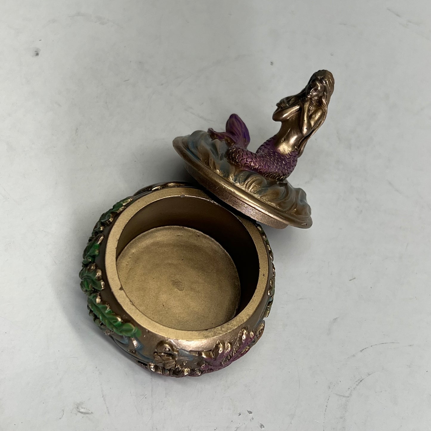 SUMMIT COLLECTION Decorative Art Nouveau Mermaid Box Collectable Multicolor