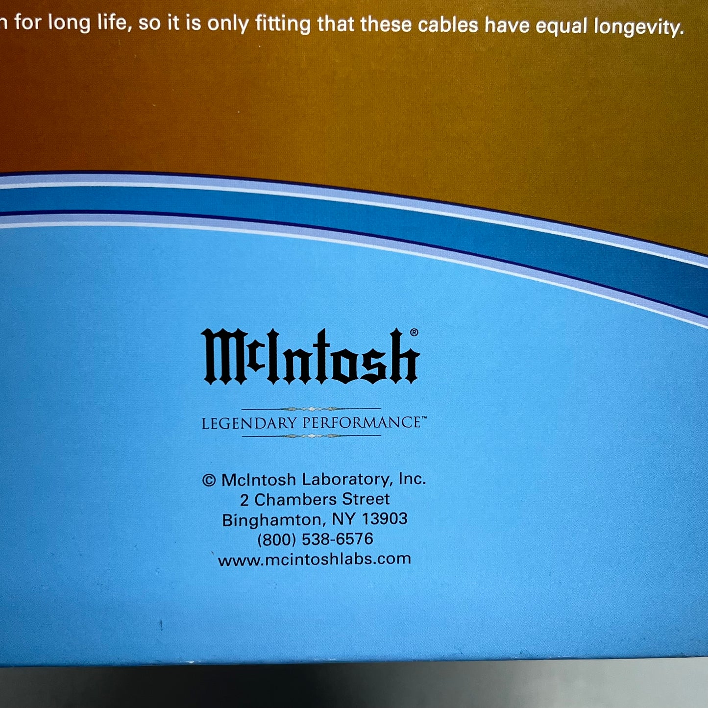 MCINTOSH Speaker Cables Fine Pure Copper In Fire Proof Insulators 2M CS2M