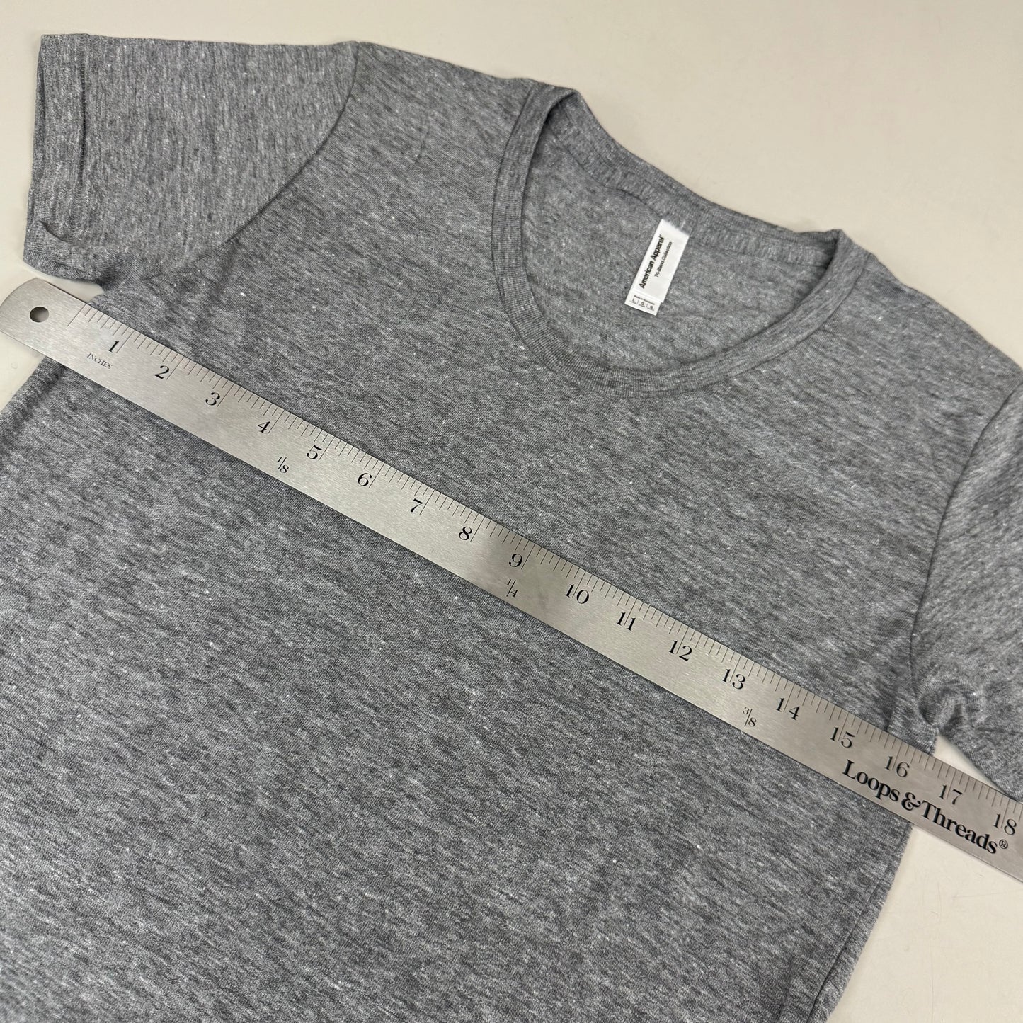 AMERICAN APPAREL (12 Pack) Tri-Blend Track T-shirt Women's Large Grey