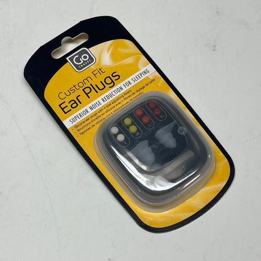 GO TRAVEL (2 PACK) Ear Plugs Reusable Hearing Protection Custom Fit PPEQ0065